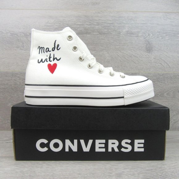 Converse Chuck Taylor All Star HI Lift Made with Love Women's Sz 9.5 NEW - Picture 2 of 15